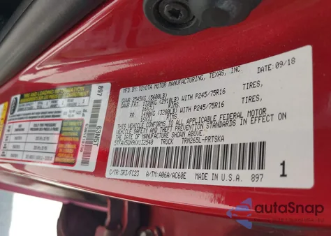 2019 Toyota Tacoma Sr5 из США, поврежденный, VIN 5TFAX5GN9KX132540